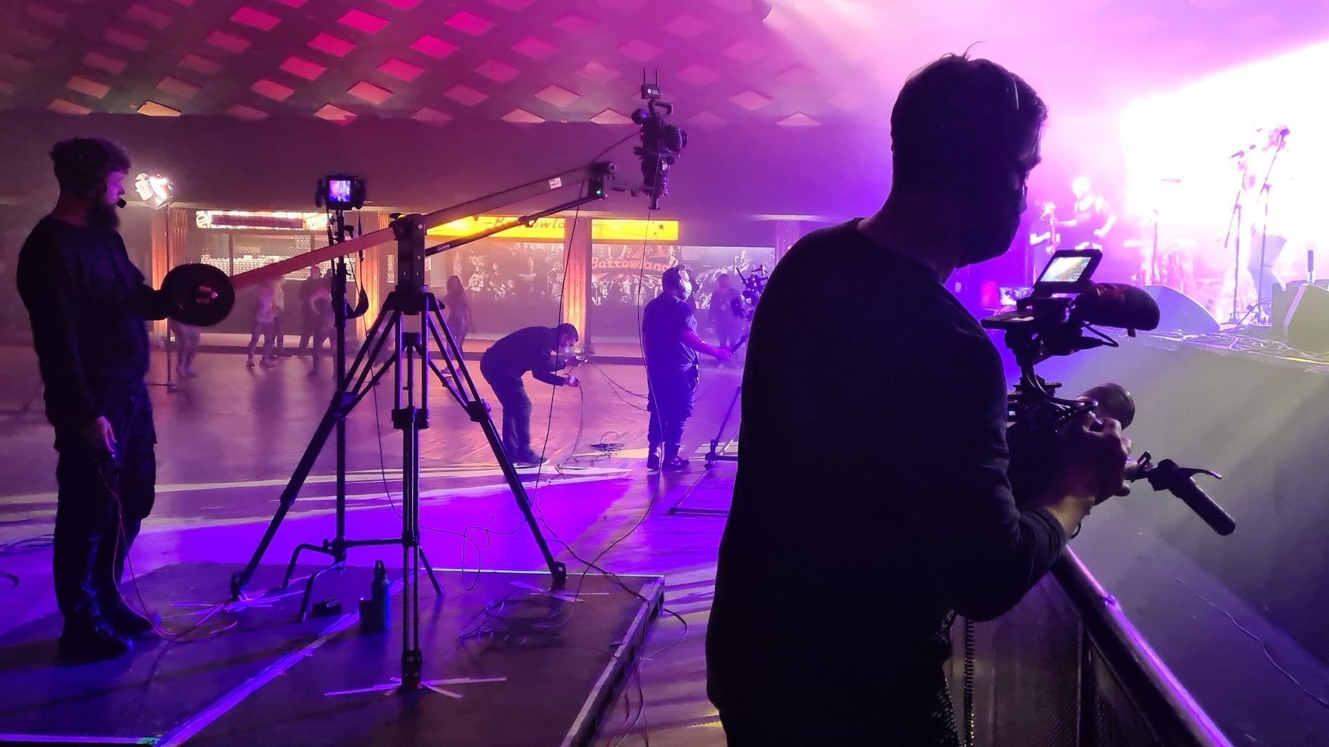Filming Colonel Mustard and the Dijon 5 playing live at the Barrowland Ballroom in Glasgow, April 2021, for a live digital experienece album launch feature made by live production specialists Inner Ear for the band